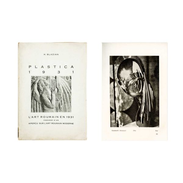 H. Blazian, Plastica anului 1931, cu o reproducere după Cap de C. Brâncuși