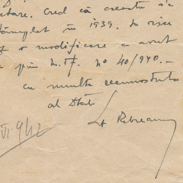 Liviu Rebreanu, scrisoare către judecător, 1942