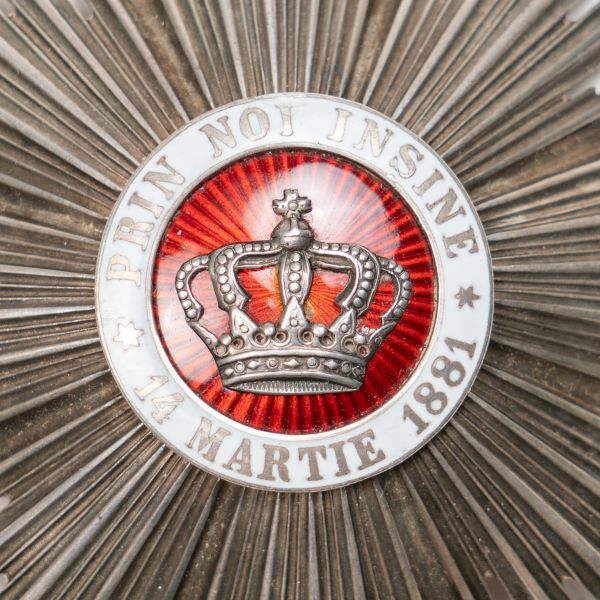 Placa Ordinului „Coroana României” în grad de Mare Ofițer, model 1881, gravor Joseph Resch Fii