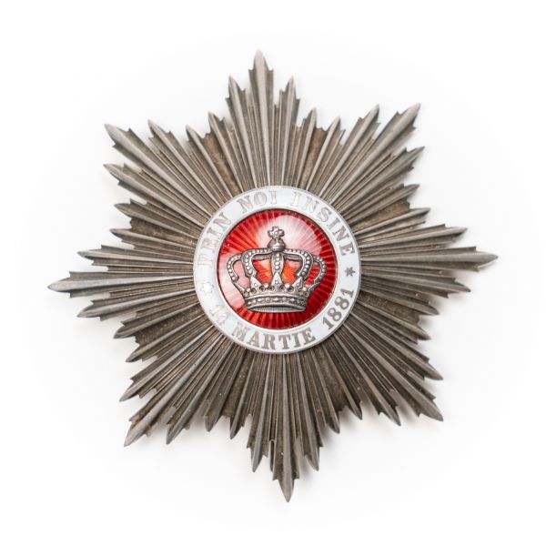 Placa Ordinului „Coroana României” în grad de Mare Ofițer, model 1881, gravor Joseph Resch Fii