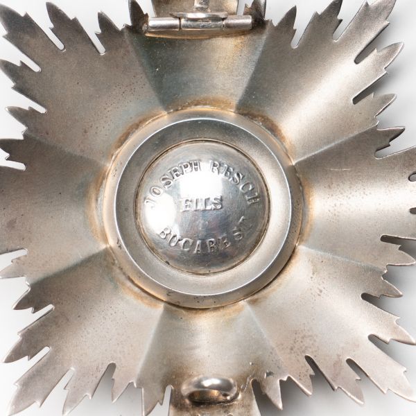 Placa Ordinului „Coroana României” în grad de Mare Ofițer, model 1881, gravor Joseph Resch Fii