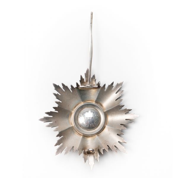 Placa Ordinului „Coroana României” în grad de Mare Ofițer, model 1881, gravor Joseph Resch Fii