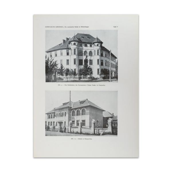 Siebenburgen, două volume, 1943, cu dedicația lui C. Giurescu pentru Marcel Romanescu