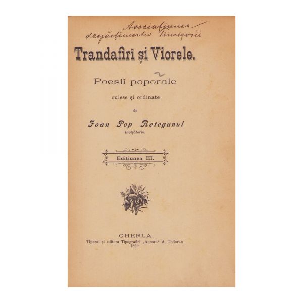 Ioan Pop Reteganul, Trandafiri și viorele, 1899 