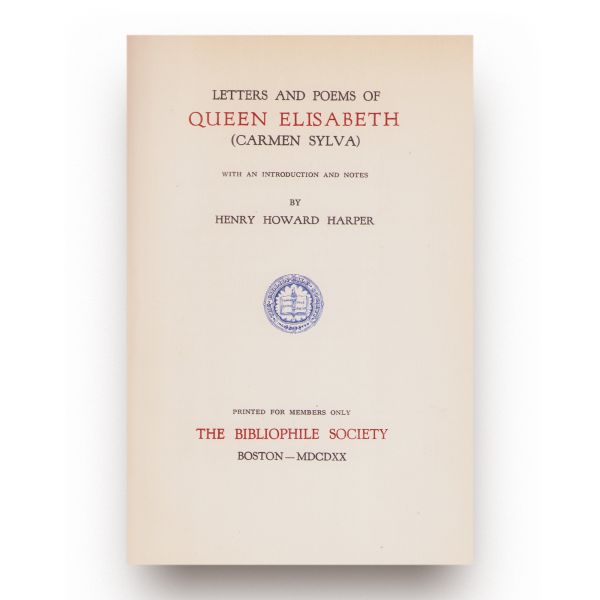 Henry Howard Harper, Letters and Poems of Queen Elisabeth (Carmen Sylva), 1920, două volume