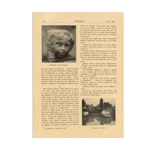 Publicația „Luceafărul”, 7 numere, 1908-1919, cu reproduceri după lucrările lui C. Brâncuși