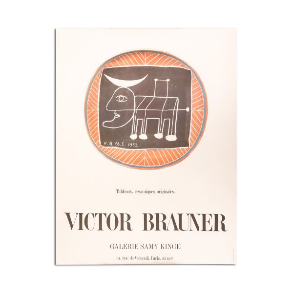 Victor Brauner, afișul expoziției Tableaux. céramiques originales, 1983