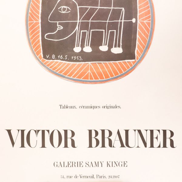 Victor Brauner, afișul expoziției Tableaux. céramiques originales, 1983