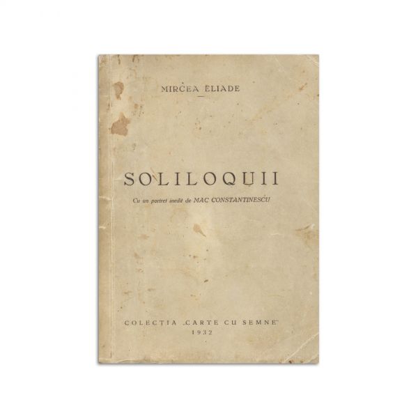 Mircea Eliade, Soliloquii, 1932, cu dedicație către Barbu Brezianu