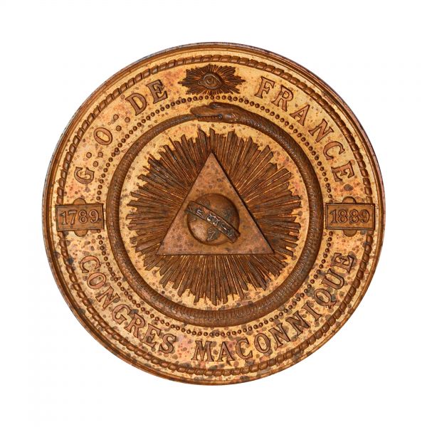 Congrès Maçonnique, medalie din bronz, 1889
