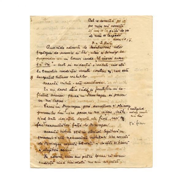 Protopopul Emilian Cioran, manuscrisul unor predici religioase