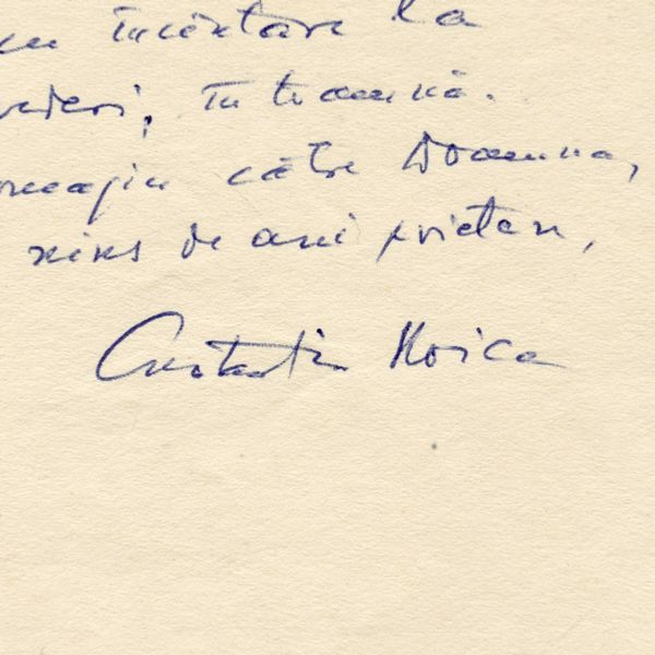 Constantin Noica, scrisoare de recomandare, 1984