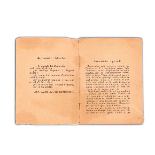 Carte de rugăciune cu reproducerea fotografică a regelui Mihai I