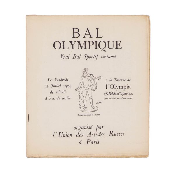 Bal olympique, program + broșură, 1924
