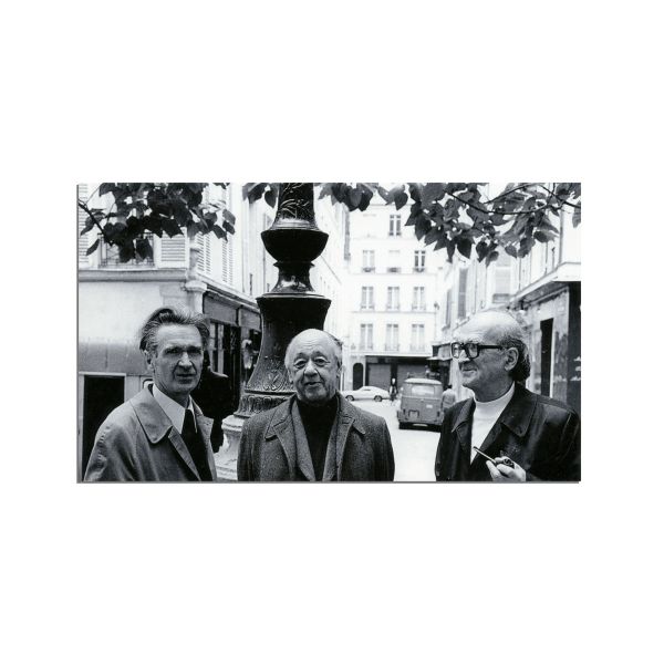 Emil Cioran, Mircea Eliade și Eugen Ionescu, patru fotografii de presă din anii '70-'80