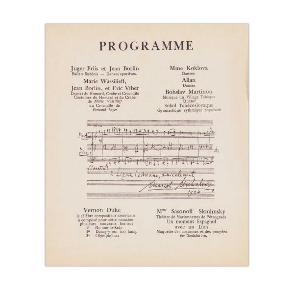 Bal olympique, program + broșură, 1924