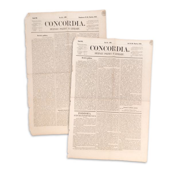 Publicația „Concordia”, anul III, 1863, două numere
