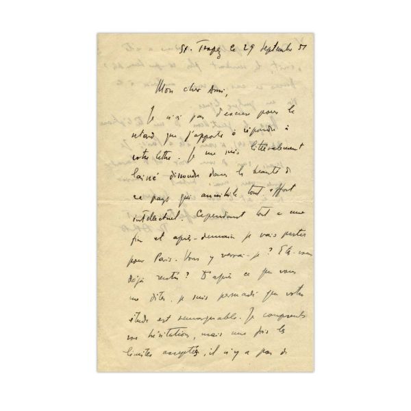 Tristan Tzara, două scrisori olografe, 1951-1954