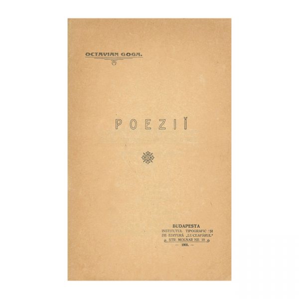 Octavian Goga, Poezii, 1905, Prima ediție, piesă rară