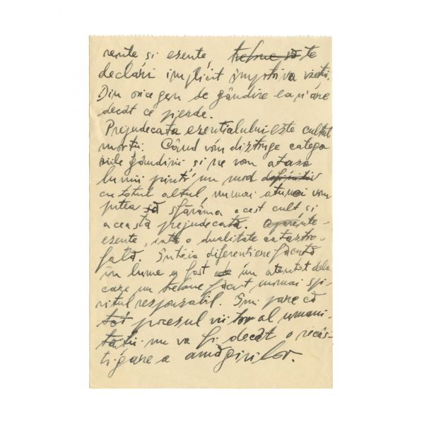 Emil Cioran, manuscris de 18 pagini - Cartea Amăgirilor