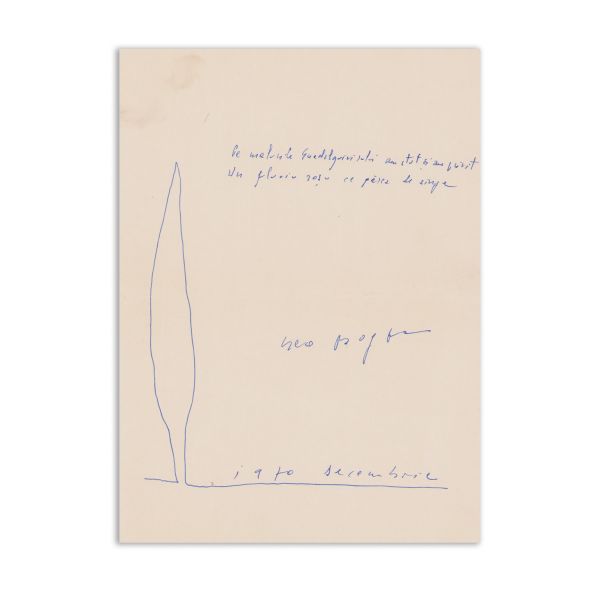 Geo Bogza, pictopoezie pentru Zoe Dumitrescu-Bușulenga, decembrie 1970