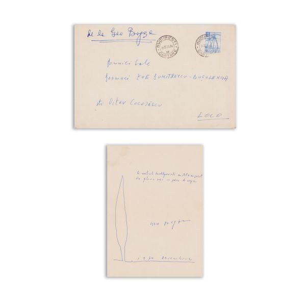 Geo Bogza, pictopoezie pentru Zoe Dumitrescu-Bușulenga, decembrie 1970