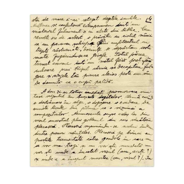 Sașa Pană, Onomastica salcâmilor, șapte file manuscris dedicate Colombei Voronca, 23.8.1930