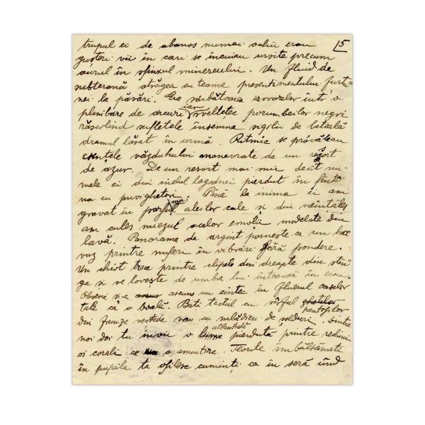 Sașa Pană, Onomastica salcâmilor, șapte file manuscris dedicate Colombei Voronca, 23.8.1930