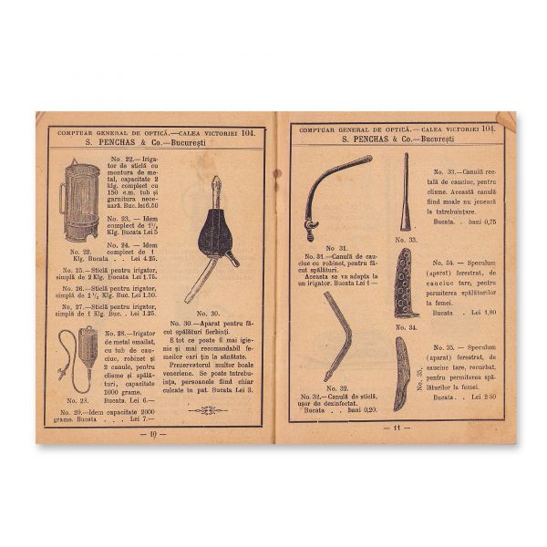 Primul catalog cu prezervative și alte articole intime și de igienă din România, 1909