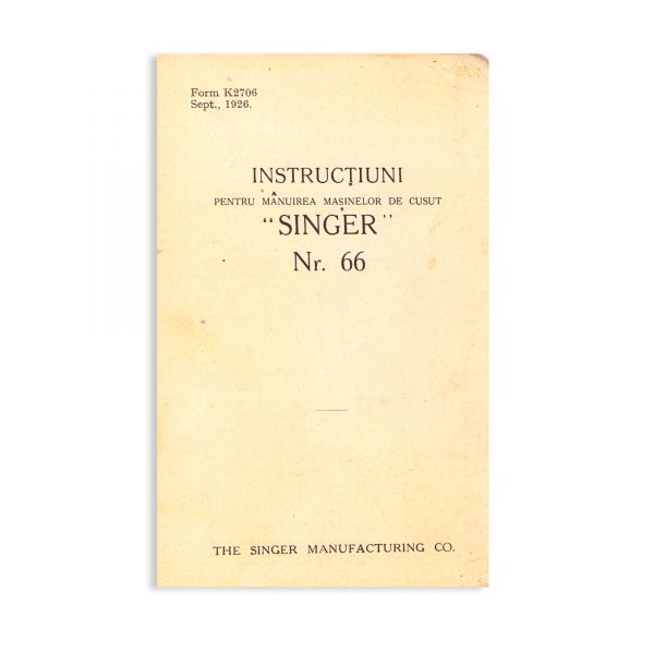 Mașinile de cusut „Singer”, canistră de ulei + instrucțiuni, 1926
