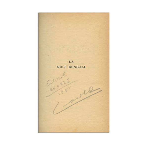 Mircea Eliade, La Nuit bengali, 1950, cu ex-librisul semnătură al lui Carol al II-lea
