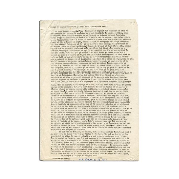 Gheorghe Dinu (Stephan Roll), scrisoare către Medi Dinu