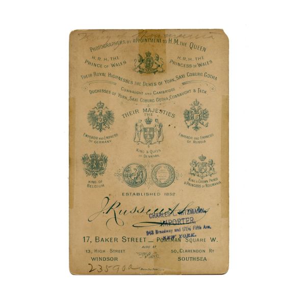 Regele Carol I al României, fotografie de cabinet, atelier J. Russell et Sons, 1892