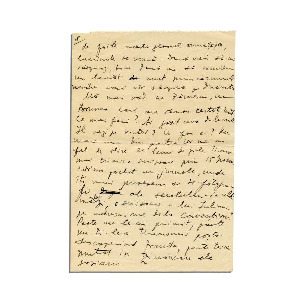 Gheorghe Dinu (Stephan Roll), scrisoare către Medi Dinu