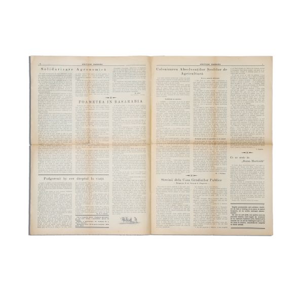 Publicația „Critica Agrară”, Anul I, Nr. 1, 1 decembrie 1935