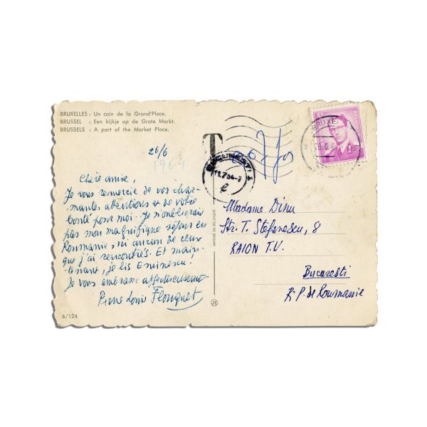 Pierre-Louis Flouquet și André Frénaud, trei cărți poștale pentru Medi și Gheorghe Dinu