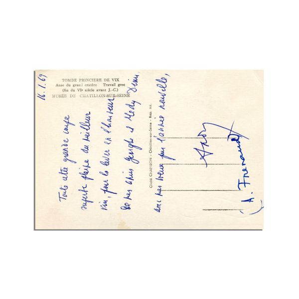 Pierre-Louis Flouquet și André Frénaud, trei cărți poștale pentru Medi și Gheorghe Dinu