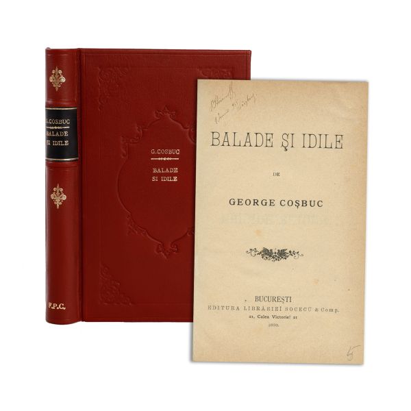 George Coșbuc, Balade și Idile, 1893, prima ediție, cu ex-librisul lui I. Stoianoff