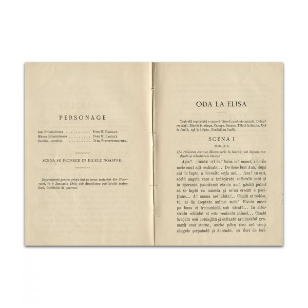 V.A. Urechia, Oda la Elisa, 1869
