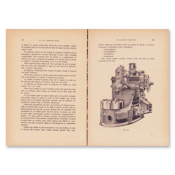 Dr. Ing. Gheorghe Manea, Elemente de amenajarea, organizarea și exploatarea fabricilor, 1944