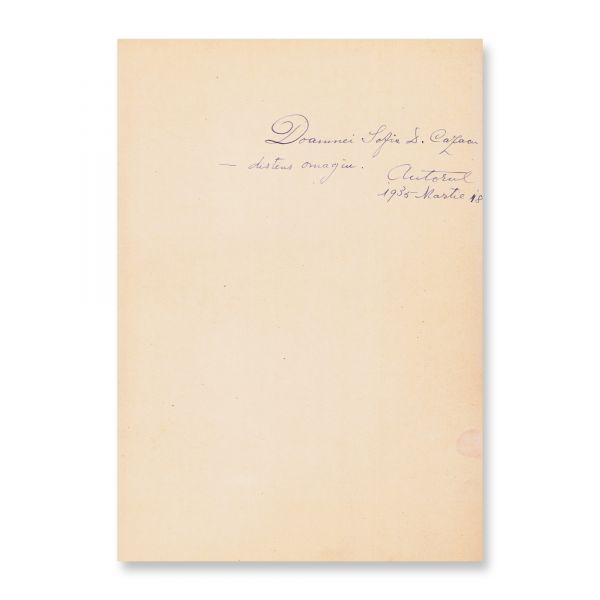 Alexandru Minculescu, Precariul în dreptul roman, 1935, cu dedicație 