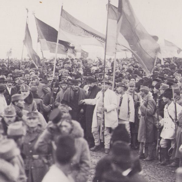 Samoilă Mârza, 1 decembrie 1918 - Adunarea Națională de la Alba Iulia, fotografie de epocă