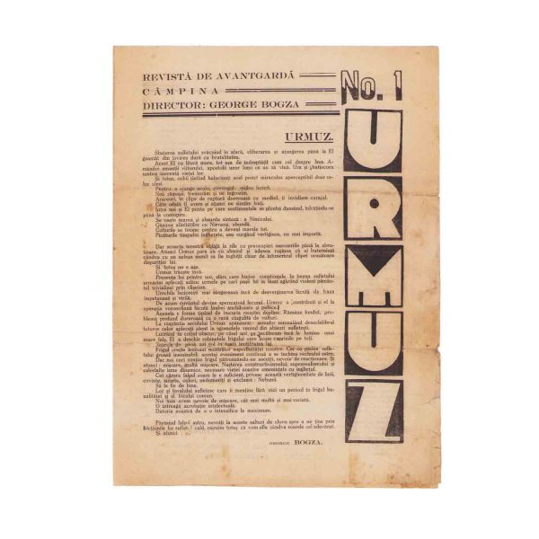 Publicația „Urmuz”, nr. 1, ianuarie 1928
