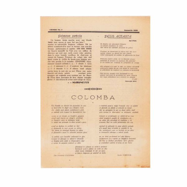Publicația „Urmuz”, nr. 1, ianuarie 1928