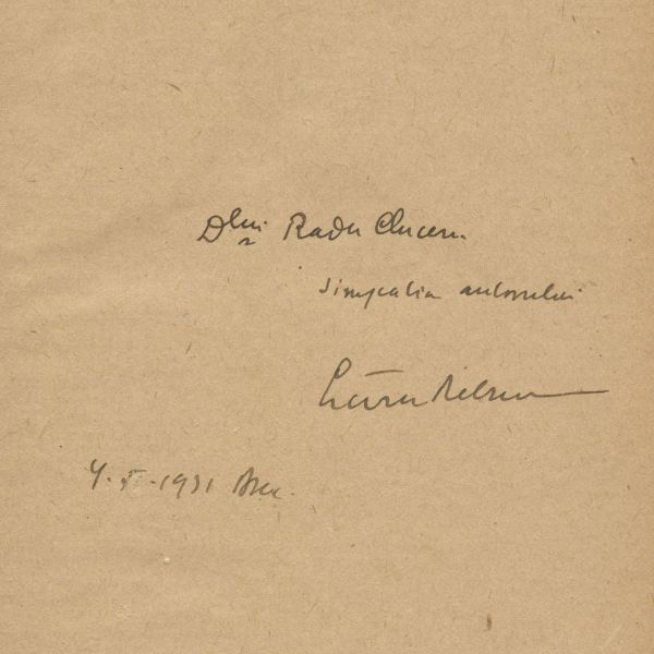 Liviu Rebreanu, Ion, două volume, 1920, cu dedicație olografă și cu ex-librisul lui Radu Cluceru