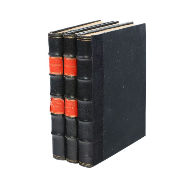 Mihail Kogălniceanu, Cronicile României sau Letopisețele Moldovei și Valahiei, 3 volume 1872, cu semnătura olografă a lui Mihail Kogălniceanu