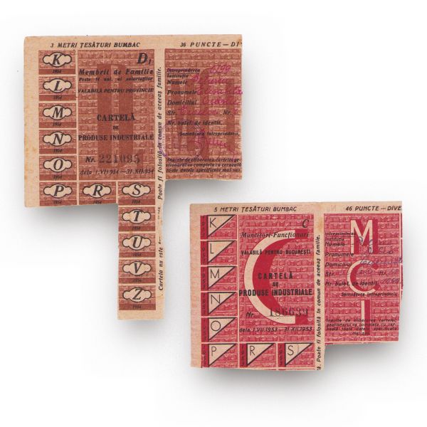 Două cartele de produse industriale, 1953 - 1954 