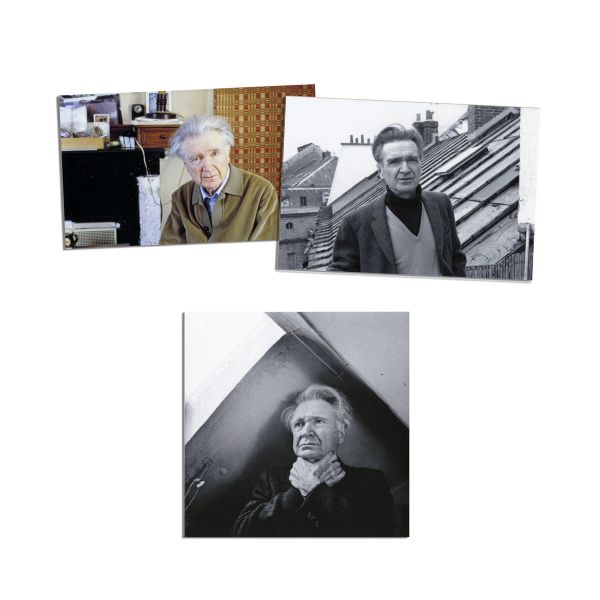 Emil Cioran, trei fotografii de epocă, cca. 1986-1990