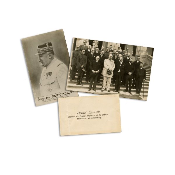 Generalul Berthelot, fotografie de grup, carte poștală fotografică, carte de vizită 