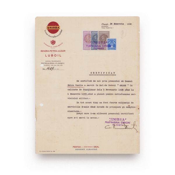 Frații Hasan + Rafinăria „Unirea”, factură și certificat